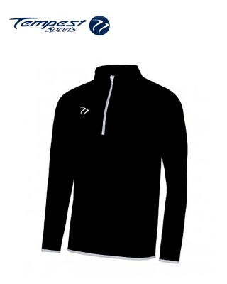 Tempest Mens Black White Half Zip Midlayer